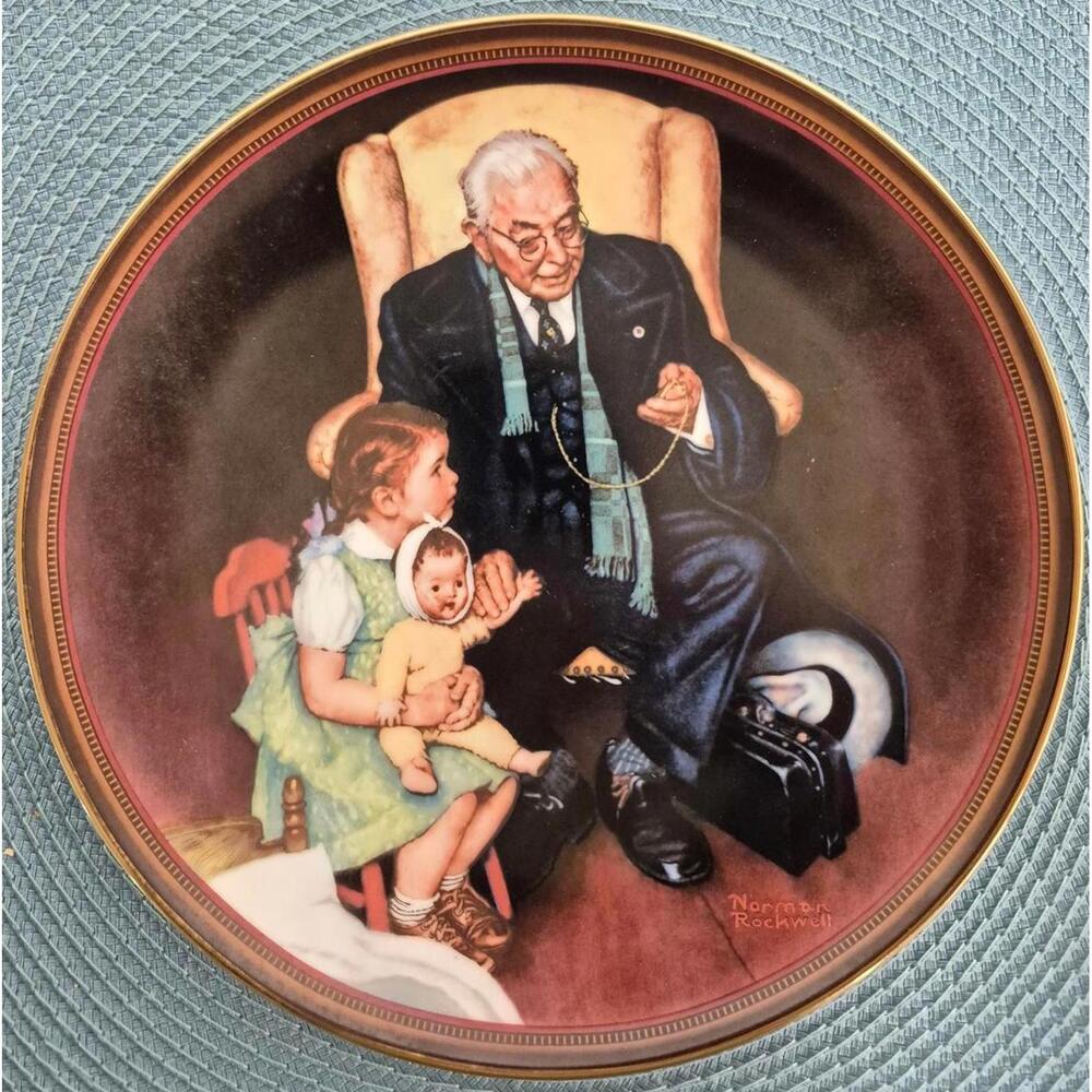 Norman Rockwell First Issue Collector's Plate - "Tender Loving Care" - 1988